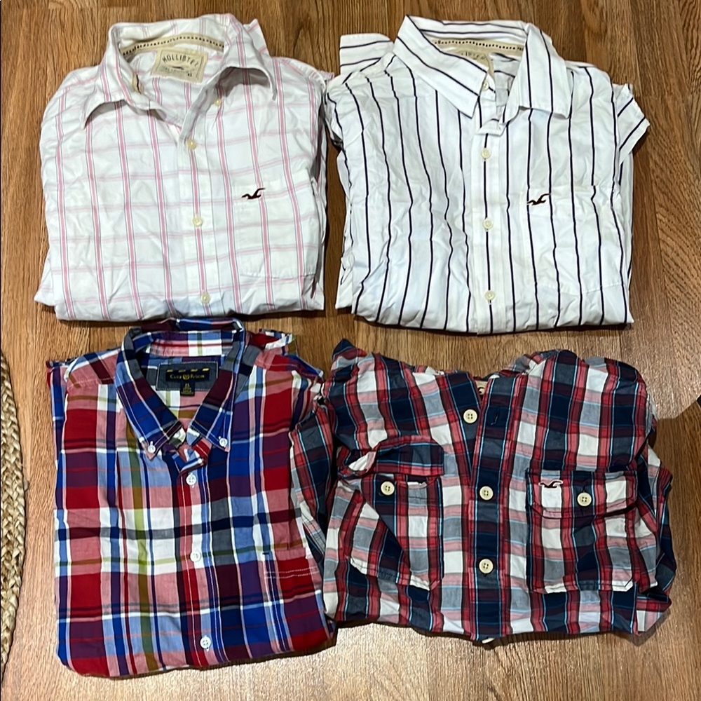 Hollister Men's Plaid and Striped Shirt Collection